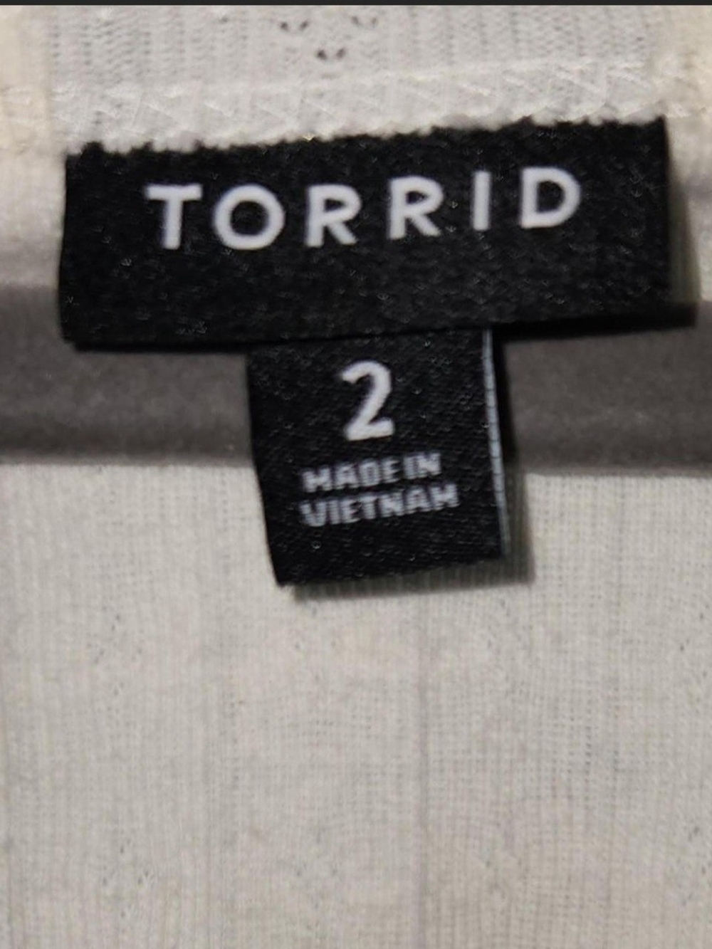 Torrid Cream Button-Front Ribbed Tank Top - Picture 4 of 5